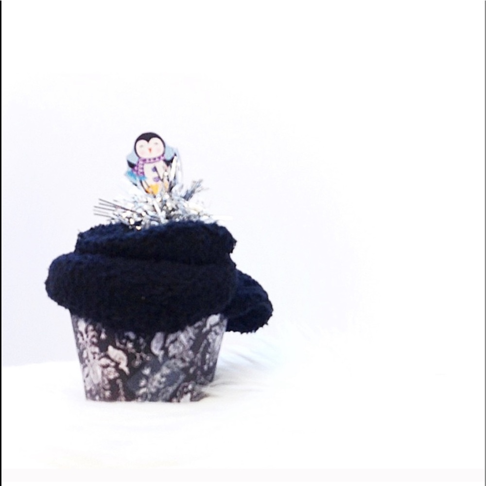 Sock Cupcake Fuzzy Cozy Fun Warm Winter Gift Idea